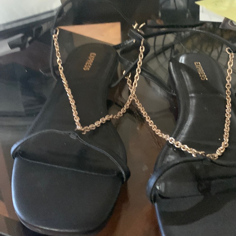 Express black women sandals size 8 excellent condition